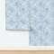 Watercolor Scallop Coastal Nautical Beach House Seashell Lines Ocean Seaside Blue And White Hand Painted Vacation Home Waterfront Casual Summer Custom Pre-pasted Wallpaper by Spoonflower Pre-Pasted Wallpaper 2FT Wide 17938948